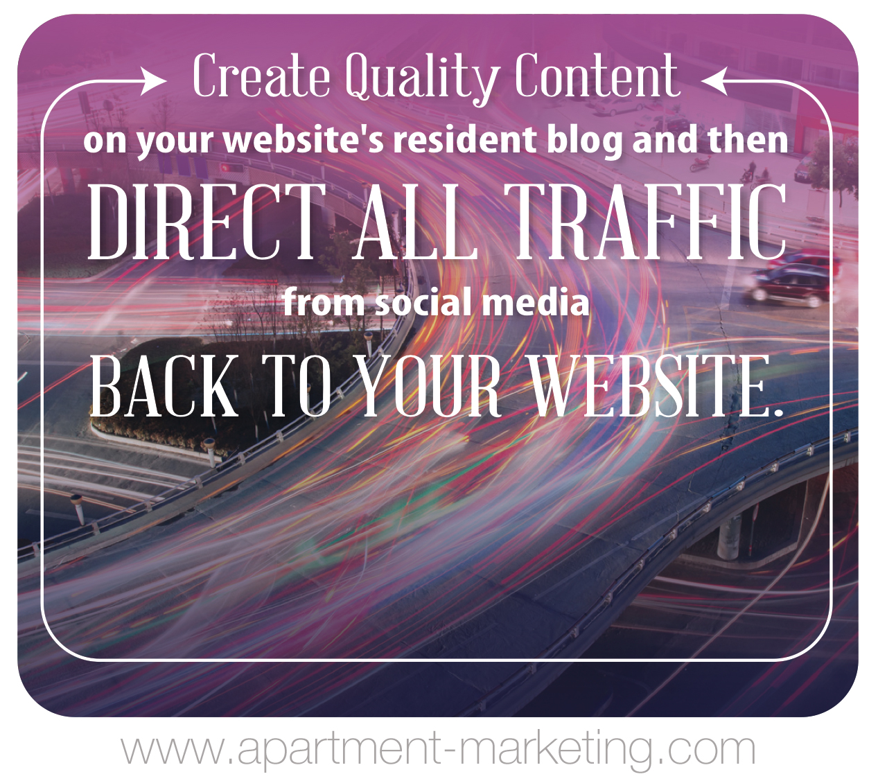 content marketing direct all traffic back to website